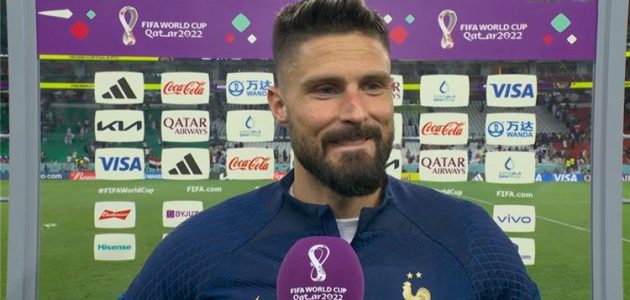 جيرو بعد تأهل فرنسا لربع نهائي المونديال: حققت حلم الطفولة بتخطي هنري.. والمغامرة مستمرة | كورة لايف تيفي | koora live Tv | مباريات اليوم بث مباشر جوال kooralive